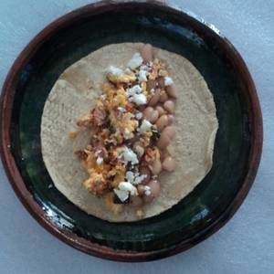 Taco ranchero de huevos a la mexicana las correa