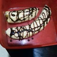 A picture of Es Pisang Susu Cokelat.