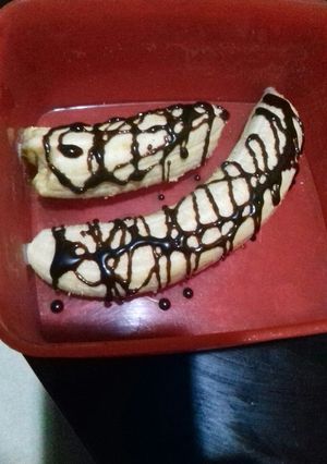 Foto resep Es Pisang Susu Cokelat