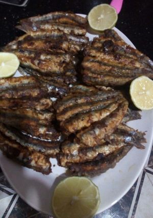 صورة لوصفة سردين مقلي بالدرسة 🐟🐟🐟