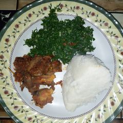 A picture of Wet fry pork recipe.