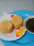 Vegetable soup with garri