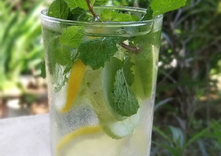 Infuse water daun mint