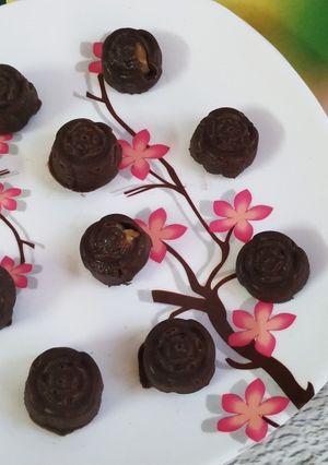 A picture of Homemade chocolates.