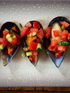Una foto de Mejillones a la vinagreta