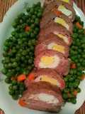 Polpettone di carne ripieno di uova sode
