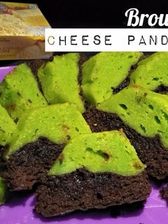 Foto resep Brownies Kukus Cheese Pandan