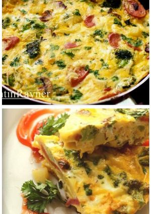 Foto resep Frittata Brokoli,Sosis,Jamur dan Keju - Italian Omelete