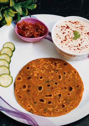 A picture of Pumpkin Paratha - Healthy breakfast recipe.
