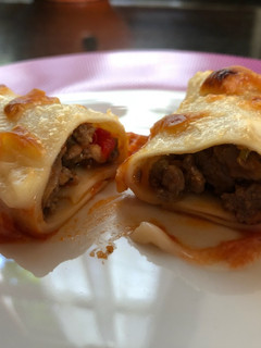 Una foto de Canelones de carne y verdura
