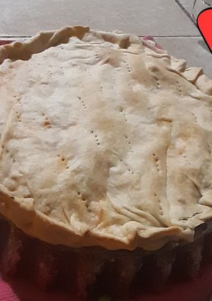 Una foto de Tarta de pollo, zanahoria y choclo