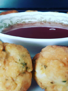 Una foto de Albóndigas de pollo y roquefort