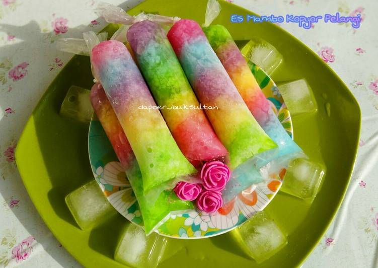 Cara Memasak Es Mambo Kopyor Pelangi Yang Enak