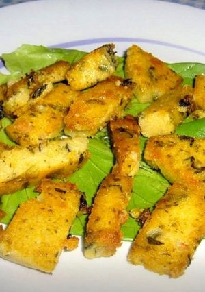 Foto di Polenta con Broccoli e Fagioli Cannellini Fritta in Padella