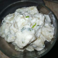 A picture of Milky Mayo Creamy potatoes.