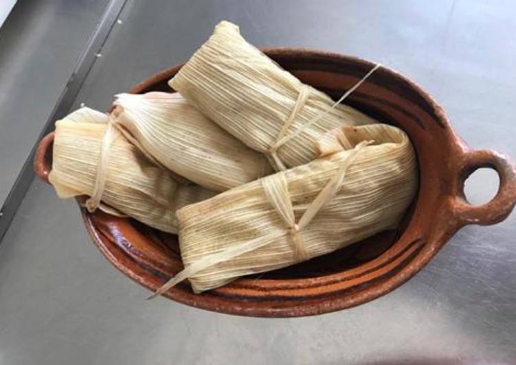 Tamales con frijol