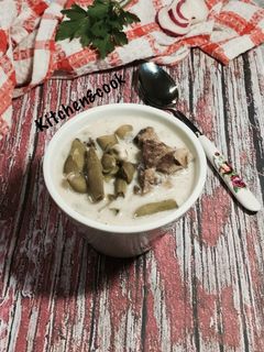 صورة لوصفة شوربة الفول الأخضر باللبن