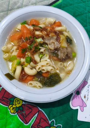 Foto resep Sop Makaroni Brokoli Urat Sapi