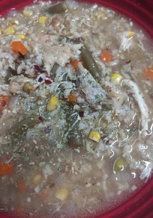 A picture of Sumac Chicken Soup.
