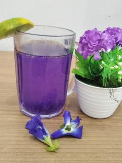 Foto resep Teh bunga telang jeruk nipis chia seed