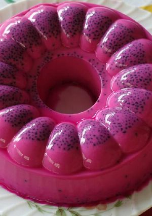 Foto resep Puding Buah Naga