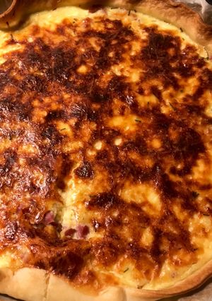 Une photo de Quiche lardons/ oignons