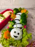 Bento Caterpillar With Egg Rolls