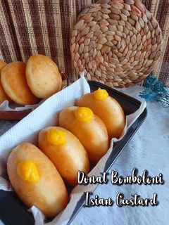 Foto resep 27).Donat Bomboloni isian Custard