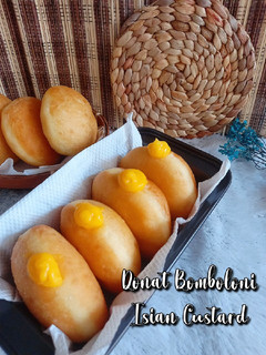 Foto resep 27).Donat Bomboloni isian Custard