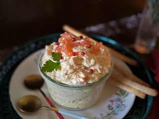 Rillettes de saumon fumé aux œufs durs