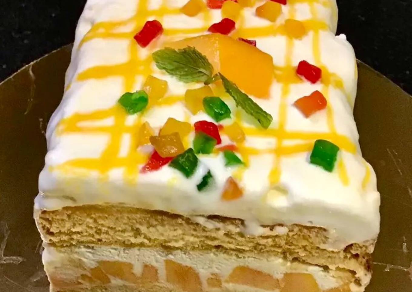Mango Toast Ice cream Cake