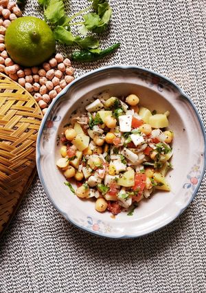 A picture of Chickpeas Paneer Salad.