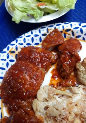 A picture of Simmered Chicken in Onion Barbecue Sauce.