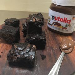 A picture of Eggless Wholewheat Nutella Brownies.