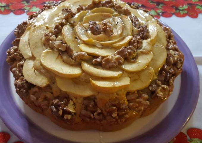 Modo più semplice a Preparare Fatto in casa super veloce Torta Mele e Noci