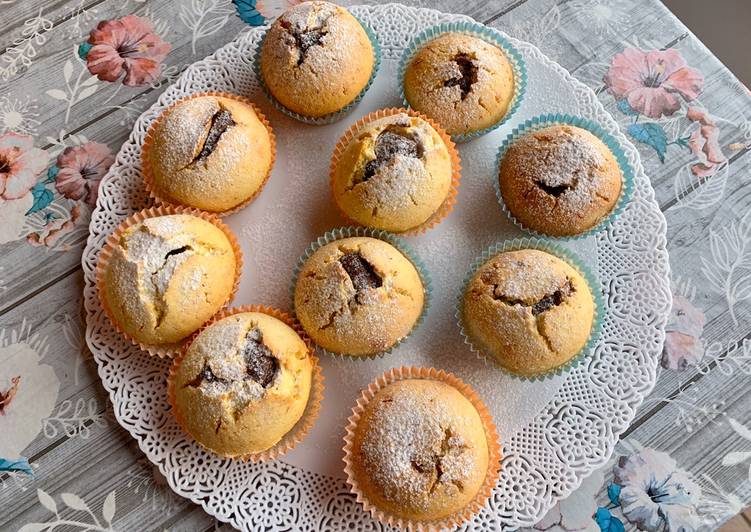 Muffin cuor di nutella