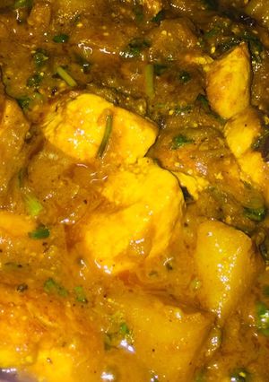 A picture of Panner handi or mix veg.