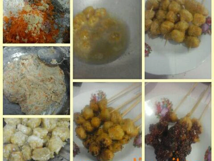 Langkah Mudah untuk Menyiapkan Resep Pentol teri nasi wortel saus kacang yang Menggugah Selera Anti Ribet, Mantap