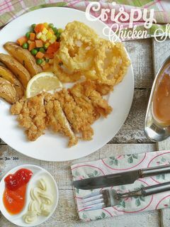 Foto resep Crispy Chicken Steak with Brown Sauce