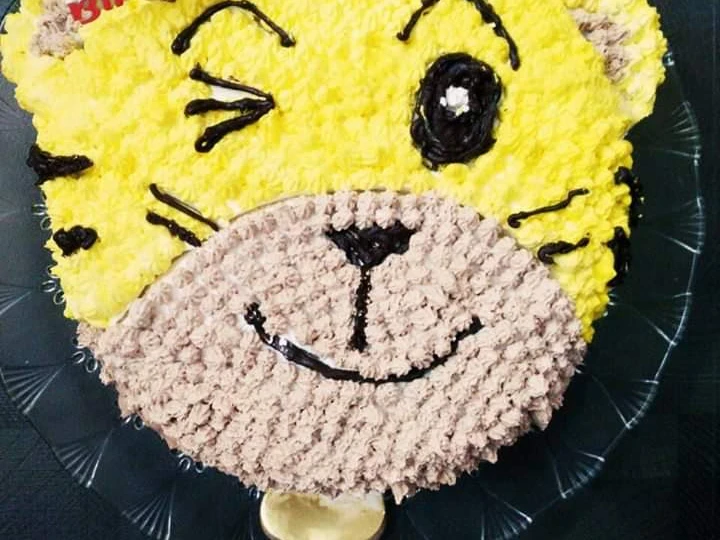 Recipe Pineapple flavour teddy cake which Delicious