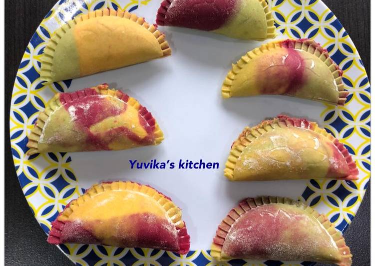 Steps to Make Award-winning Three coloured Gujiya