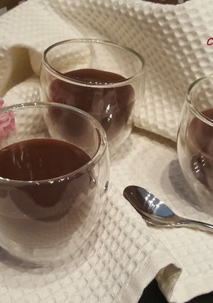 Une photo de Crème au chocolat allégée au Thermomix