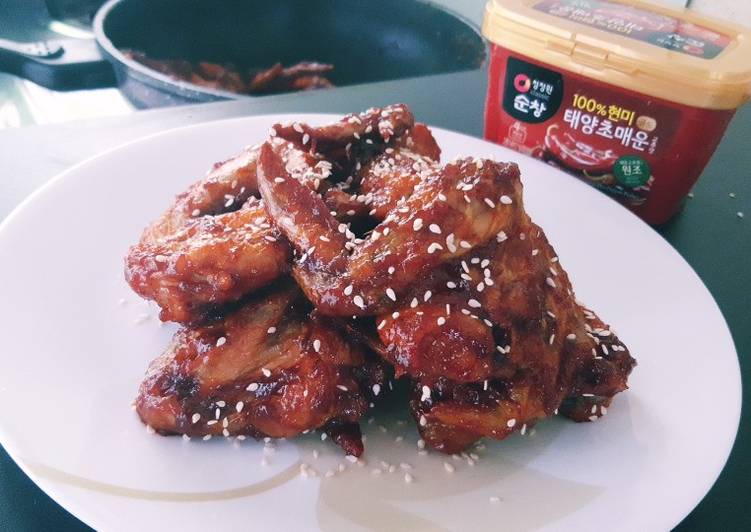 Easiest Way to Make Ultimate Easy Homemade Korean Spicy Chicken Wings