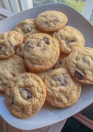 A picture of Dark Chocolate Chunk Cookies.
