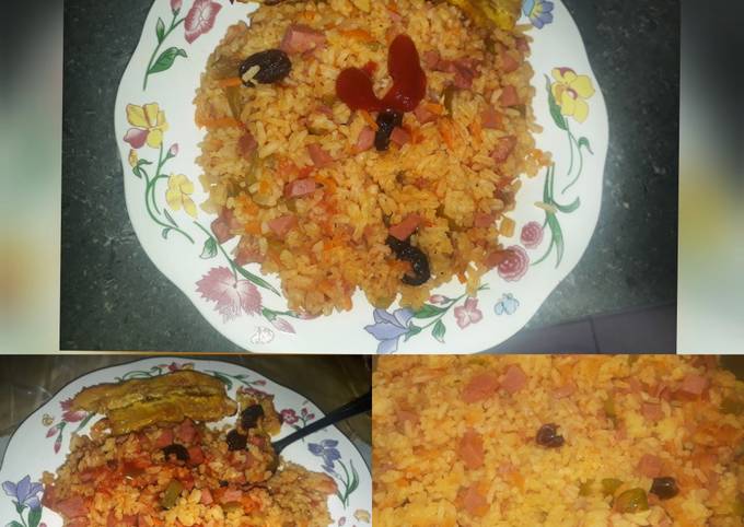 Arroz Colorado de mortadela ? Receta de Marhiza0695- Cookpad