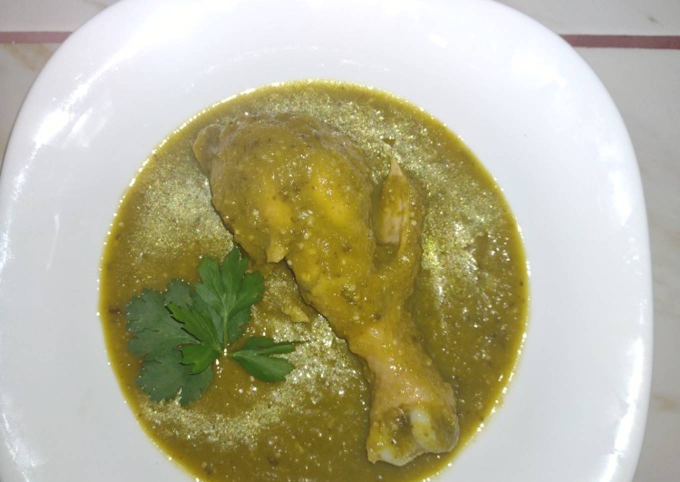 Pollo en salsa verde