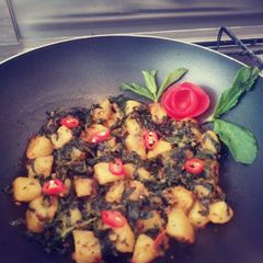 A picture of Methi aloo.