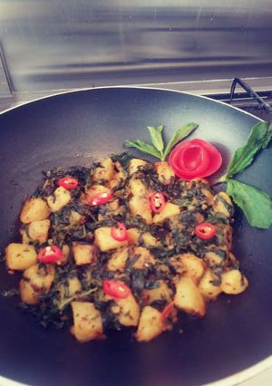 A picture of Methi aloo.