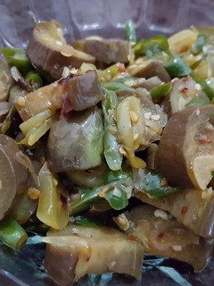 Foto resep Tumis Terong Ungu Cabe Hijau dengan Sambal Dimsum Minyak Pedas