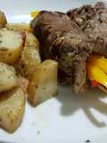 Rollitos de bisteces con morrón